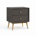 Comodino a 2 cassetti grigio scuro in MDF 50 x 40 x 60 cm