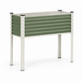 Fioriera rialzata rettangolare verde in acciaio zincato 100 x 40 x 80 cm