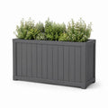 Fioriera rialzata rettangolare antracite in PP 100 x 40 x 80 cm