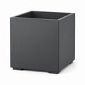 Vaso da fiori quadrato grigio antracite in polipropilene 40 x 40 x 40 cm
