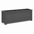 Fioriera rettangolare rialzata grigio antracite in PP 114 x 49 x 57 cm