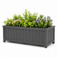 Fioriera da giardino rettangolare grigio antracite in PP 80 x 40 x 43 cm