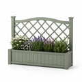 Fioriera da giardino con grigliato verde salvia in abete massello 90 x 40 x 140 cm