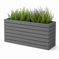 Fioriera rialzata rettangolare grigio antracite in WPC 120 x 40 x 60 cm